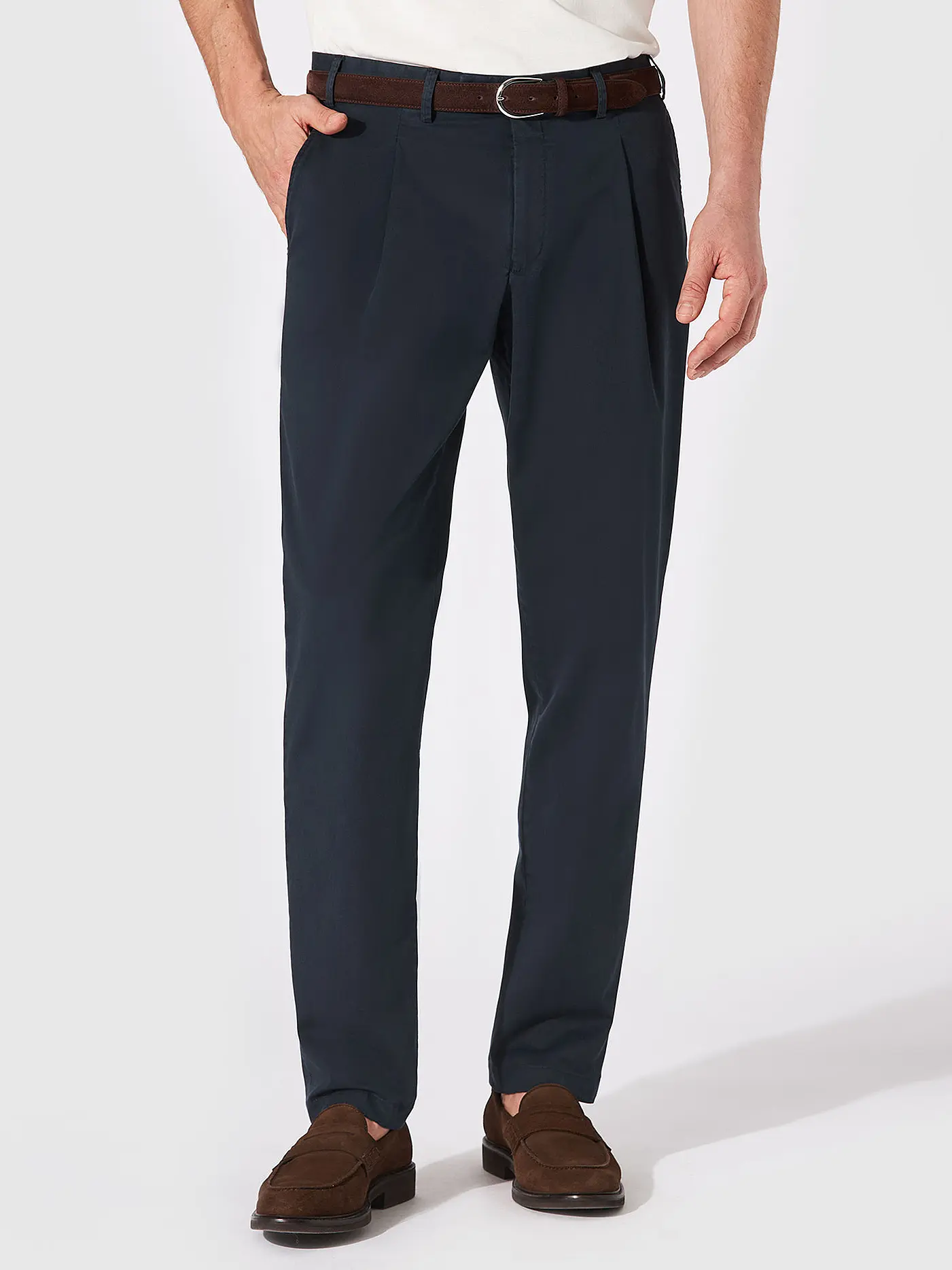 HILTL | Chino Regular Fit PRIMO | dunkelblau